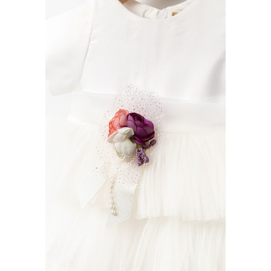 Kız Bebek Kız Çocuk Doğum Günü Parti Düğün Elbise Kısa Kol Kolsuz Fırfırlı Tüllü Tütülü Tütü Astarlı