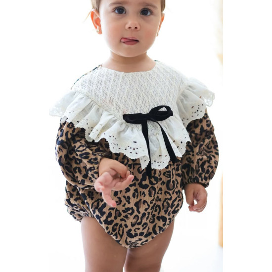 Kız Bebek Romper Kız Çocuk Romper Doğum Günü Parti Düğün Romper Dantelli Uzun Kol Romper