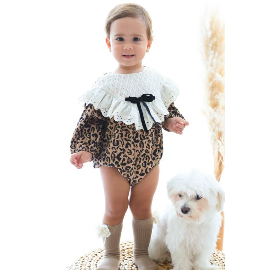 Kız Bebek Romper Kız Çocuk Romper Doğum Günü Parti Düğün Romper Dantelli Uzun Kol Romper