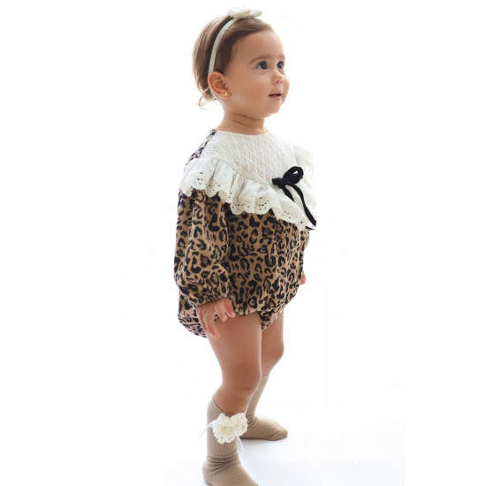 Kız Bebek Romper Kız Çocuk Romper Doğum Günü Parti Düğün Romper Dantelli Uzun Kol Romper