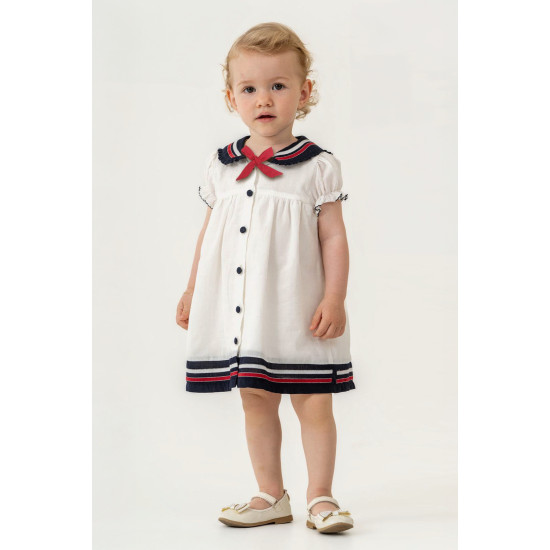 Kız Bebek Kız Çocuk Doğum Günü Parti Düğün Elbise Kısa Kol Kurdela Astarlı Elbise