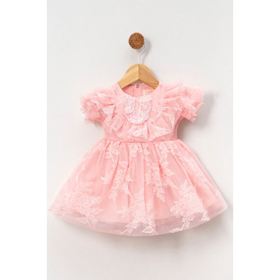 Kız Bebek Elbise Kız Çocuk Elbise Doğum Günü Parti Düğün Elbise Kısa Kollu Astarlı Elbise