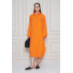 Pasaklı Giyim Kadın Oversize Yarasa Kol Tesettüre Uygun Gömlek Elbise-Tesettür Tunik 3282528 Turuncu