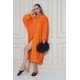 Pasaklı Giyim Kadın Oversize Yarasa Kol Tesettüre Uygun Gömlek Elbise-Tesettür Tunik 3282528 Turuncu