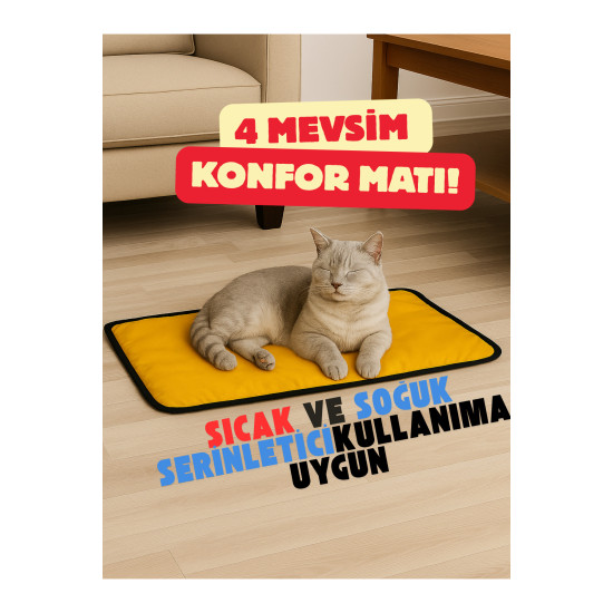 4 Mevsim Evcil Hayvan Konfor Matı (65X40 CM) -Sıcak ve Soguk Kullanımda Uygundur.