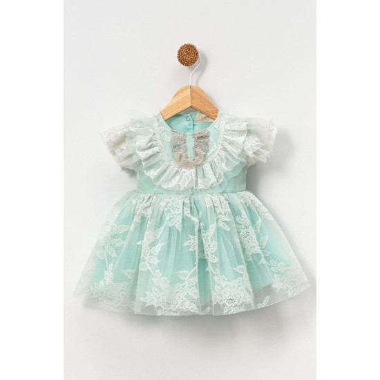 Kız Bebek Elbise Kız Çocuk Elbise Doğum Günü Parti Düğün Elbise Kısa Kollu Astarlı Elbise