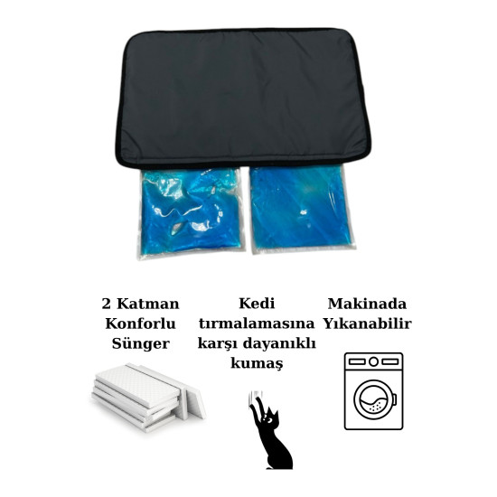 4 Mevsim Evcil Hayvan Konfor Matı (65X40 CM) -Sıcak ve Soguk Kullanımda Uygundur.