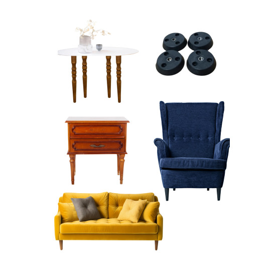 Düz Plastik Bağlantı Aparatı (m8 Vida Girişli ) Ahsap Masa , Sandalye, Sehpa 4 Adet