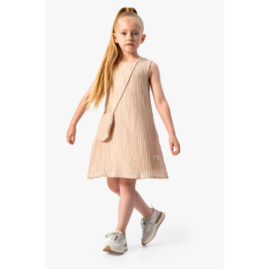 Kız Bebek Elbise Kız Çocuk Elbise Doğum Günü Parti Düğün Elbise Kısa Kollu Kolsuz Çantalı Elbise