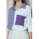 Pasaklı Giyim Kadın İki Renkli Gömlek 3071264 Gri-Mor