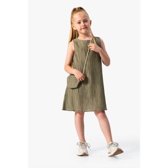 Kız Bebek Elbise Kız Çocuk Elbise Doğum Günü Parti Düğün Elbise Kısa Kollu Kolsuz Çantalı Elbise