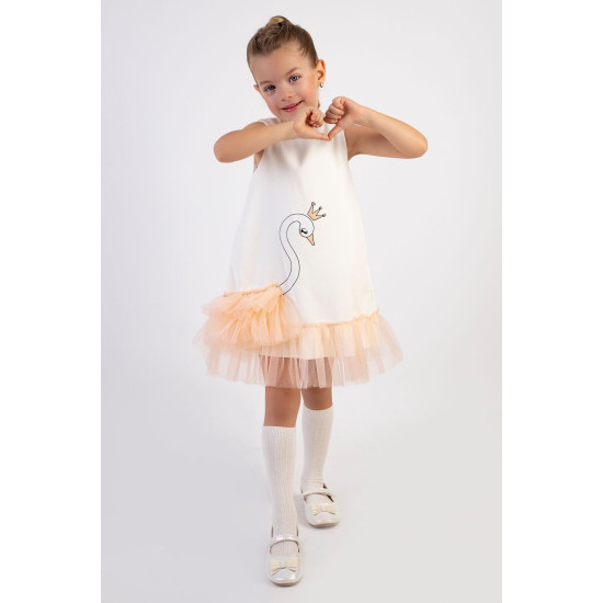 Kız Bebek Kız Çocuk Doğum Günü Parti Düğün Elbise Kolsuz Fırfırlı Tüllü Tütülü Tütü Astarlı