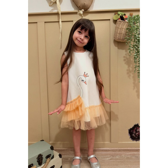 Kız Bebek Kız Çocuk Doğum Günü Parti Düğün Elbise Kolsuz Fırfırlı Tüllü Tütülü Tütü Astarlı