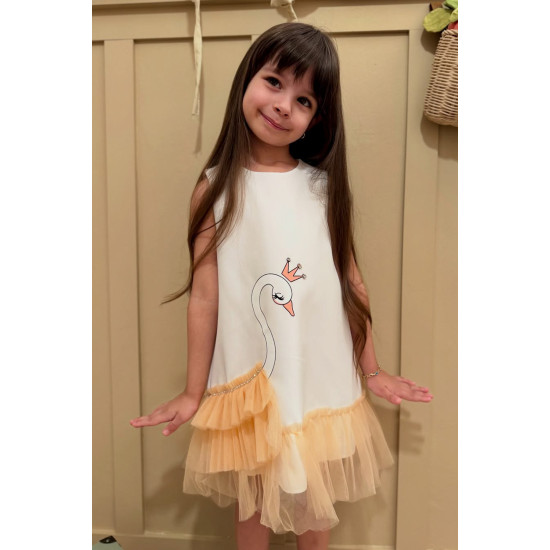 Kız Bebek Kız Çocuk Doğum Günü Parti Düğün Elbise Kolsuz Fırfırlı Tüllü Tütülü Tütü Astarlı