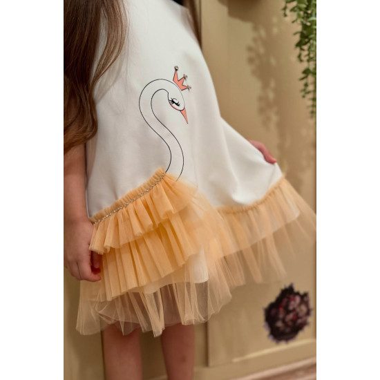 Kız Bebek Kız Çocuk Doğum Günü Parti Düğün Elbise Kolsuz Fırfırlı Tüllü Tütülü Tütü Astarlı