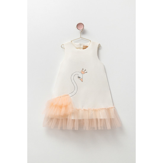 Kız Bebek Kız Çocuk Doğum Günü Parti Düğün Elbise Kolsuz Fırfırlı Tüllü Tütülü Tütü Astarlı