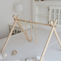 Ahşap Bebek Oyun Alanı (baby gym-aktivite merkezi)(ahşap oyuncaklar MİCKEY EMZİK askısı dahildir)