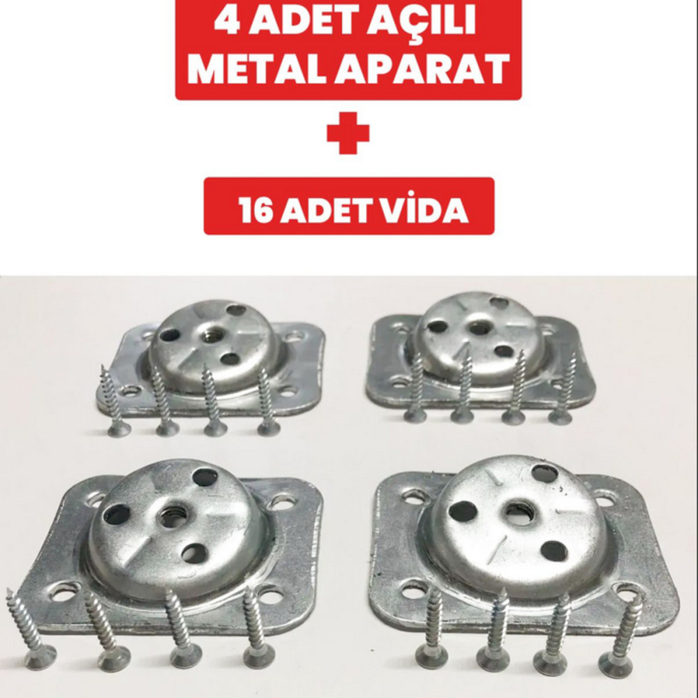 4 Adet Metal Sehpa Ve Ahşap Ayak Bağlantı Aparatı Açılı Ayak Aparatı Zigon Sehpa Masa Koltuk Puf Mas