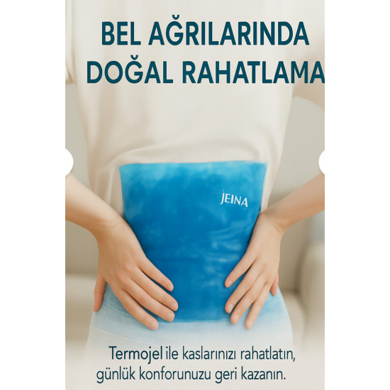 2 Adet Soğuk Sıcak Jel Tekrar Kullanılabilir Soğutucu Isıtıcı Kompres Termojel 26x35 Cm