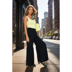 Paçası Büzgü Detaylı Aerobin Kumaş Kadın Pantolon - Beli Lastikli, Rahat Kesim 3763330