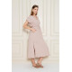 Pasaklı Giyim Kadın Kruvaze Yaka Elbise 3764341 Pudra