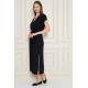 Pasaklı Giyim Kadın Kruvaze Yaka Elbise 3764341 Siyah