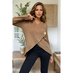 Pasaklı Giyim Kadın Salaş Hırka 3328264 Kahverengi