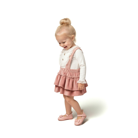 Kız Bebek Kız Çocuk Doğum Günü Parti Düğün Kadife Salopet Slopet Dantelli Uzun Kol Salopet