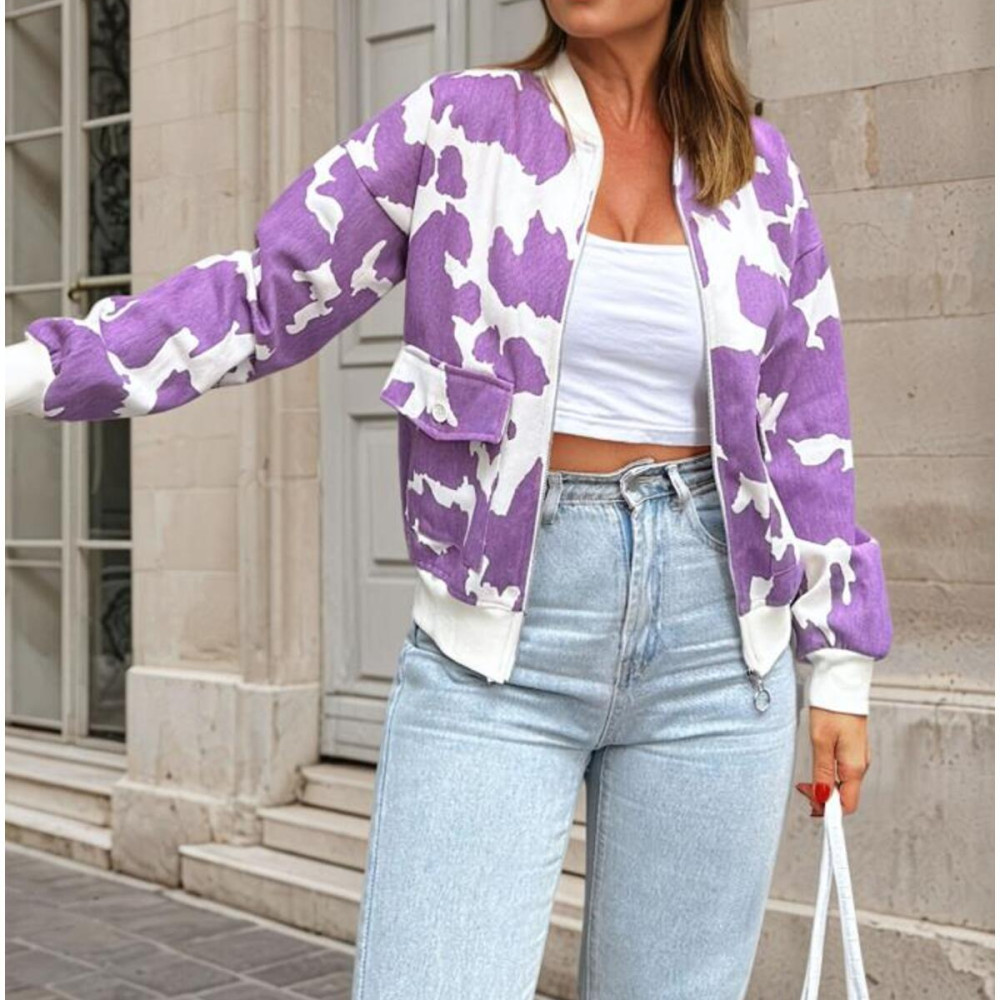 Pasaklı Giyim Kadın Bomber Mont 3567253 Mor