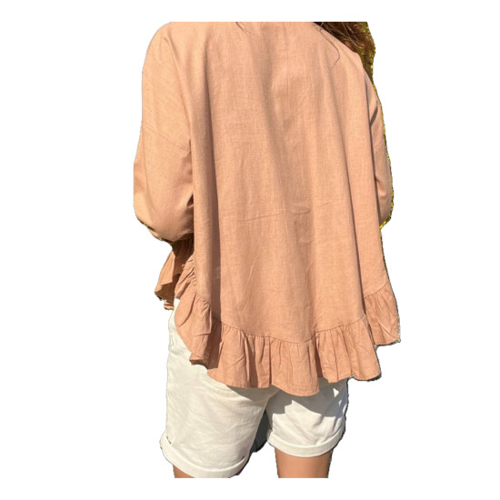 Pasaklı Giyim Kadın %100 Pamuk Gömlek 3570330 Camel