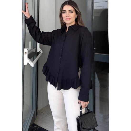 Pasaklı Giyim Kadın %100 Pamuk Gömlek 3570330 Siyah