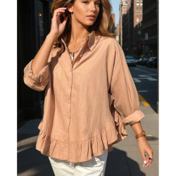 Pasaklı Giyim Kadın %100 Pamuk Gömlek 3570330 Camel