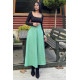Pasaklı Giyim Kadın Kışlık Kırçıllı Kaşe Yüksek Bel Şık Uzun Kiloş Etek Yeşil 3528330