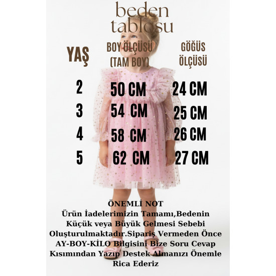 BabyAnimals Tüllü Yıldızlı Kız Çocuk Elbise Pembe