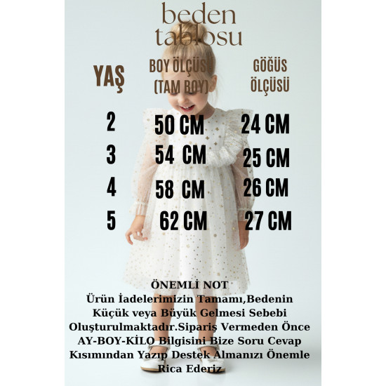 BabyAnimals Tüllü Yıldızlı Kız Çocuk Elbise Beyaz