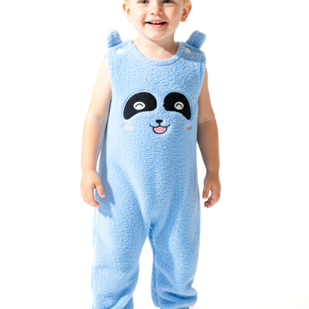 Welsoft Peluş Unisex Fermuarlı Kışlık Bebek Uyku Tulumu Bebek Tulumu Çocuk Tulumu Çocuk Kostümü Mavi