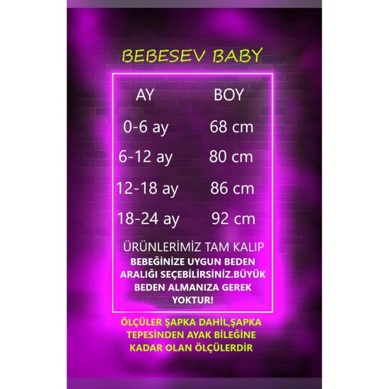 Welsoft Peluş Unisex Fermuarlı Bebek Uyku Tulumu Bebek Tulumu Çocuk Tulumu Çocuk Kostümü