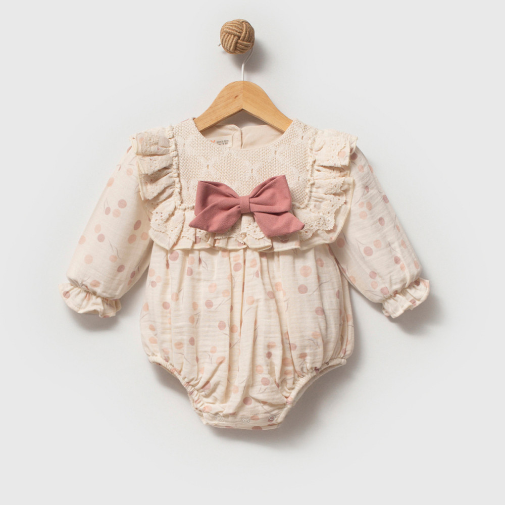 Kız Bebek Romper Kız Çocuk Romper Doğum Günü Parti Düğün Elbise Fiyonk Uzun Kol Romper