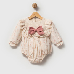 Kız Bebek Romper Kız Çocuk Romper Doğum Günü Parti Düğün Elbise Fiyonk Uzun Kol Romper