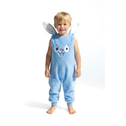 Welsoft Peluş Unisex Fermuarlı Bebek Uyku Tulumu Bebek Tulumu Çocuk Tulumu Çocuk Kostümü Mavi Beyaz