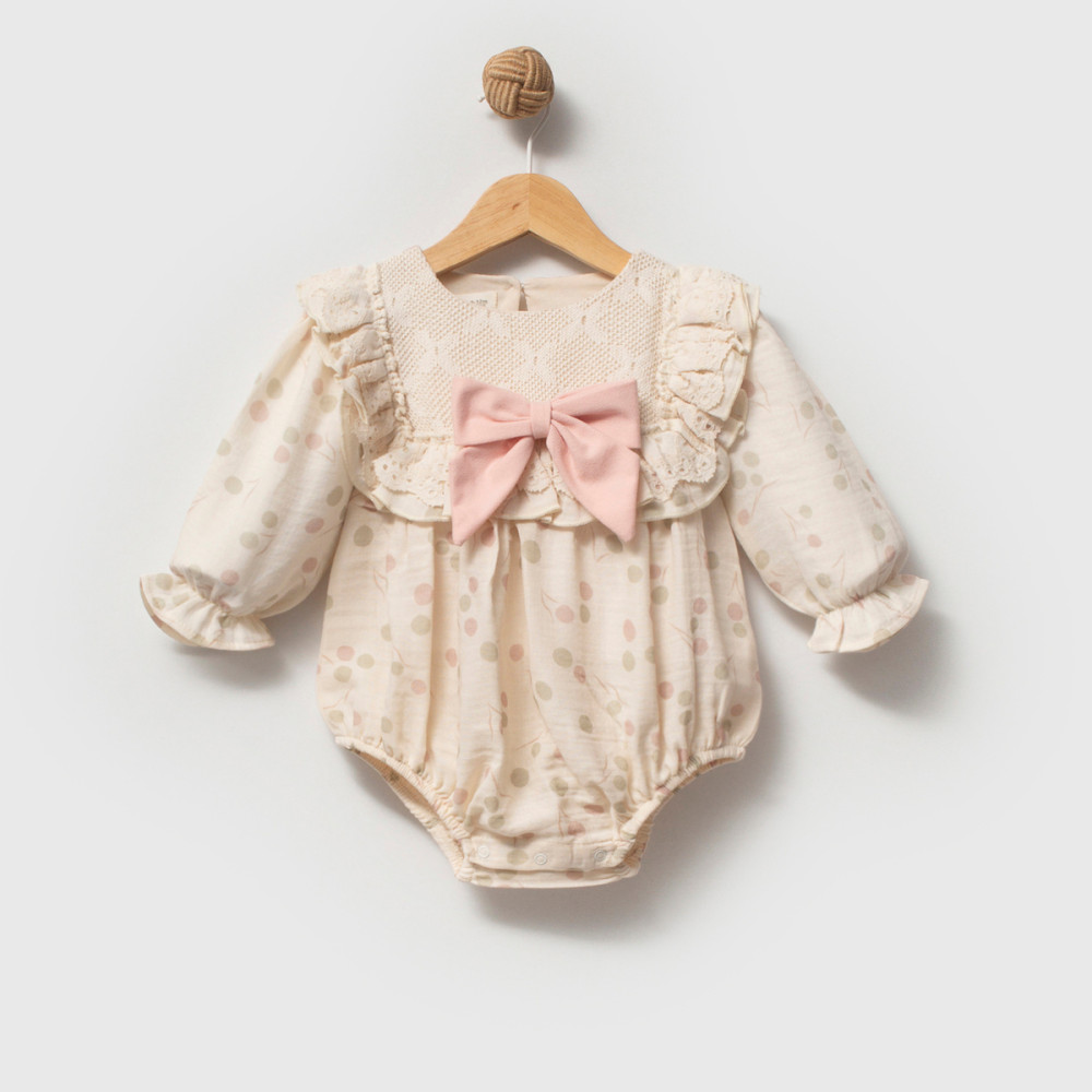 Kız Bebek Romper Kız Çocuk Romper Doğum Günü Parti Düğün Elbise Fiyonk Uzun Kol Romper