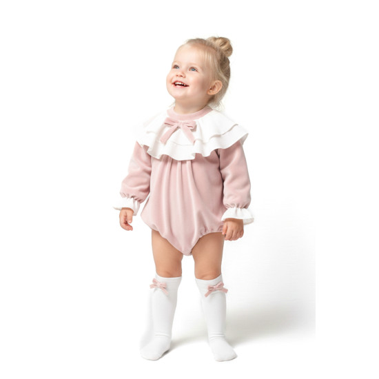 Kız Bebek Romper Kız Çocuk Romper Kadife Doğum Günü Parti Düğün Elbise Fiyonk Uzun Kol Romper