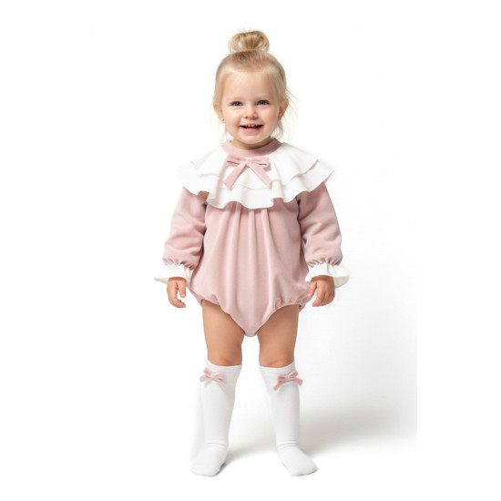 Kız Bebek Romper Kız Çocuk Romper Kadife Doğum Günü Parti Düğün Elbise Fiyonk Uzun Kol Romper