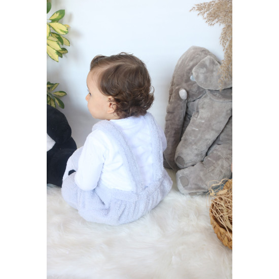 Welsoft Peluş Unisex Fermuarlı Bebek Uyku Tulumu Bebek Tulumu Çocuk Tulumu Çocuk Kostümü