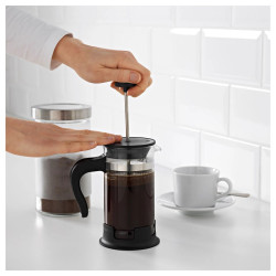 IKEA UPPHETTA french press, paslanmaz çelik-siyah, 0,4 lt