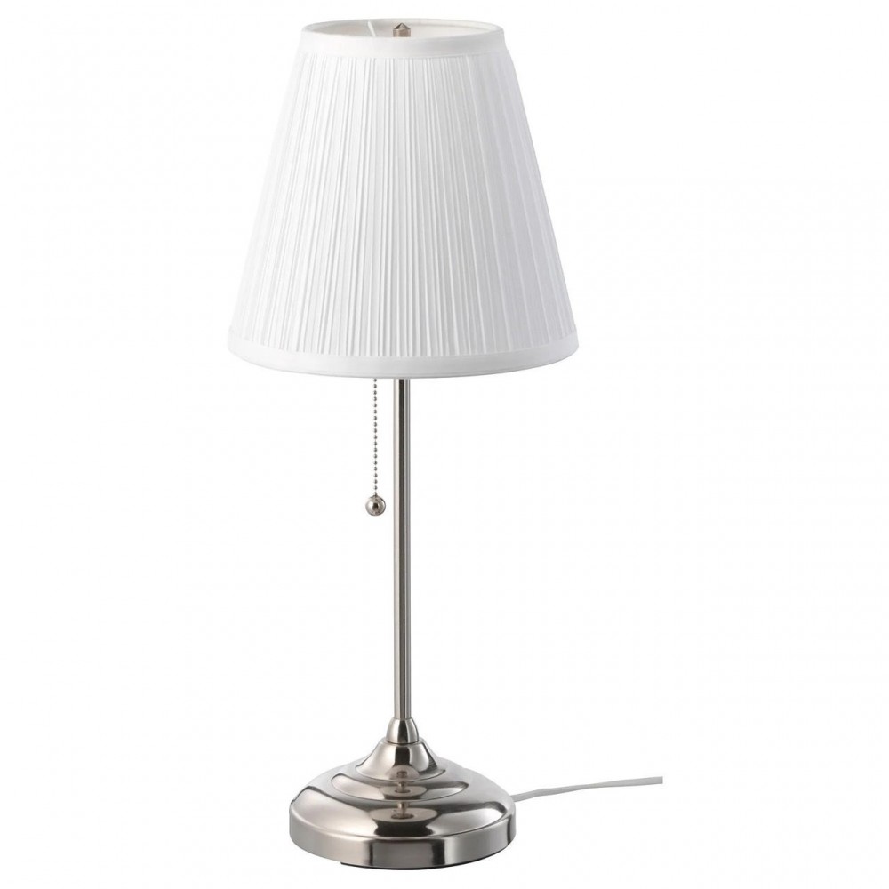 IKEA Arstid Nikel Kaplama/Beyaz 55 cm Abajur