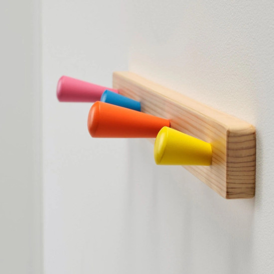 FLISAT ahşap duvar askısı, çok renkli, 47 cm