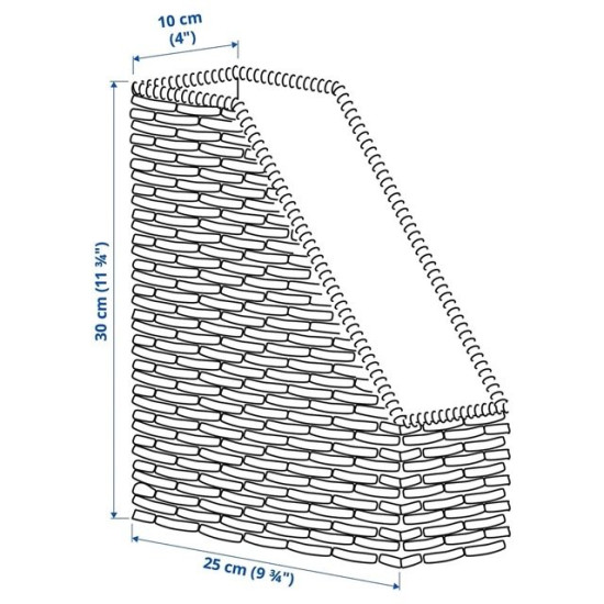 Trummıs El Yapımı Rattan Kutu Klasör Dosyalık Magazinlik Evrak Dergi Dosyası