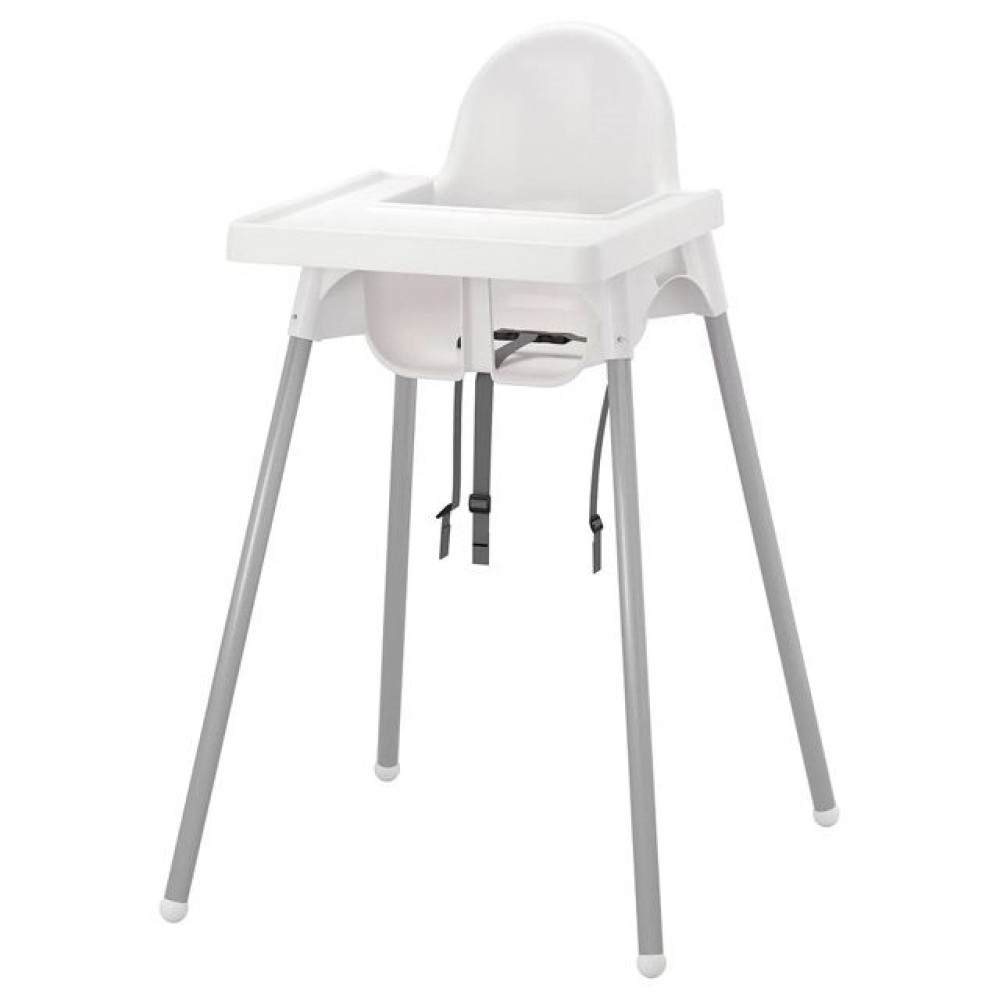 IKEA ANTILOP tepsili unisex mama sandalyesi, beyaz, 90 cm