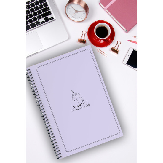 4'lü Set Çizgisiz Spiralli A5 Kalın Karton Kapak Pastel Seri 96 Sayfa Defter Çek Kopart Sayfa Mikro Perforaj